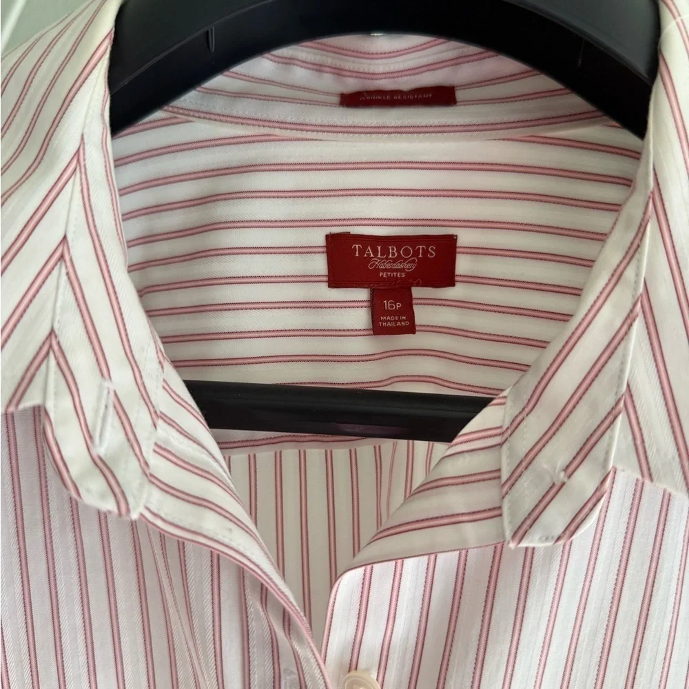 talbots button down striped top size 16p - Picture 3 of 3